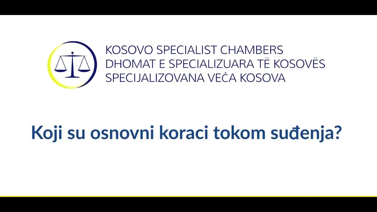 Osnovni koraci tokom suđenja