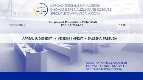 Appeal judgment in the P.Shala case, 14/07/2025