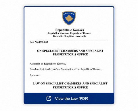 Law on Specialist Chambers and Specialist Prosecutor's Office