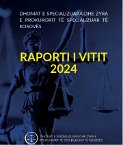 Front page of the Albanian version of the KSC Annual Report 2024